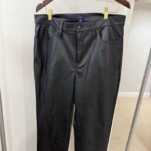 J. Crew Faux Leather Straight Leg Ankle Pants Sz32 NWT
